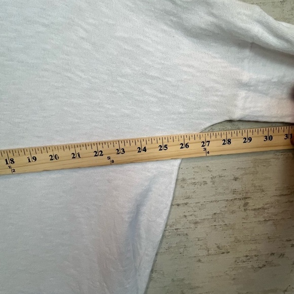 Vince. Womens Long Sleeve Drop Shoulder Top White Blue Fade Boho Beach - Picture 13 of 15